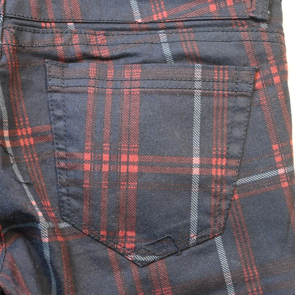 Democracy 6 Mid Rise Freedom Jegging Black Check Stretch Denim Moto Womens Jeans - Picture 9 of 10